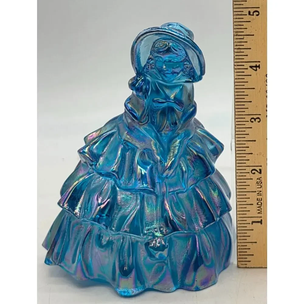 Wheaton Glass 1960’s BLUE Carnival Glass Southern Belle